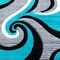 Flash Furniture Turquoise 3' x 16' Modern Plush Abstract Area Rug KP-RG952-316-TQ-GG - alternate 2